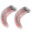 40pcs Red+White 5mm 3-42V Prewired LED Bulb Light Assortment High Intensity