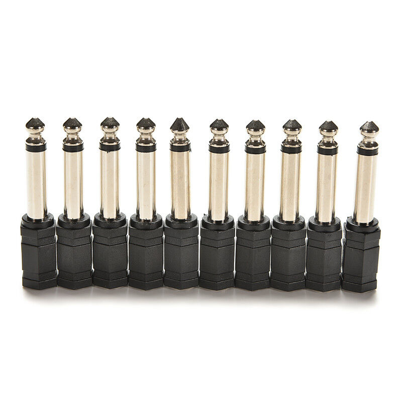 4Pcs 6.35mm 1/4 Male to 3.5mm 1/8 Female Stereo Audio Mic Plug Adapter Jack SMES