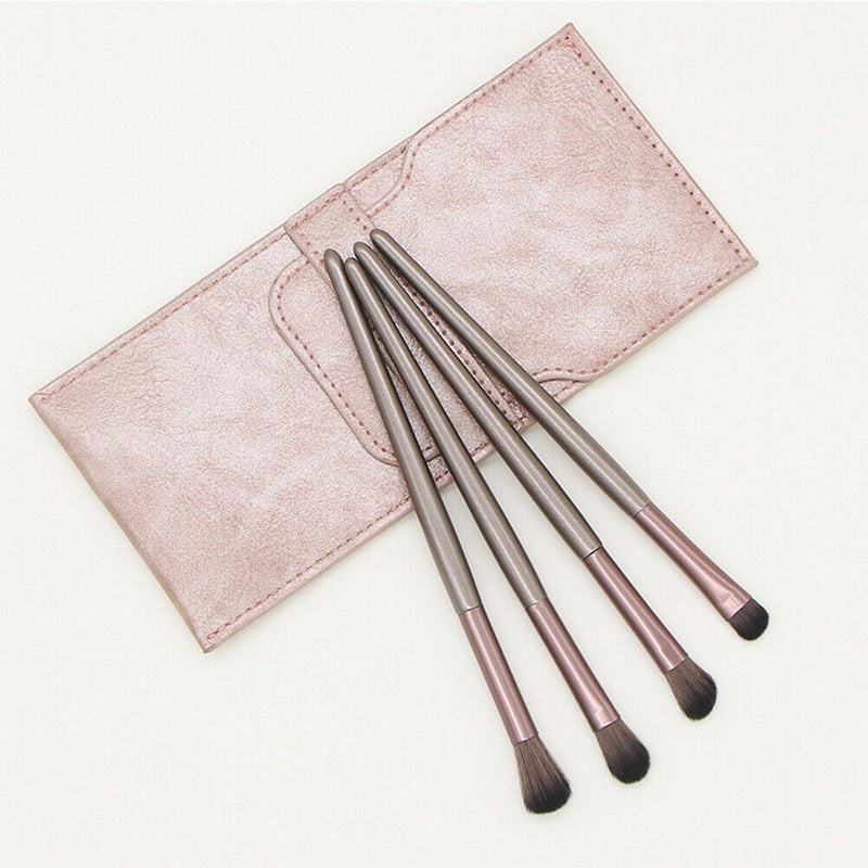 4pcs Eye Shadow Makeup Brushes Kit Soft Eyeshadow Blending Brush (Purple)