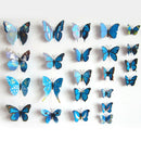 12pcs PVC Butterfly Wall Stickers Wedding Party Butterflies Decoration Blue