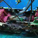 Aquarium Ornament Wreck Boat Sunk Ship Air Splits Shipwreck Fish Tank Ca XIE