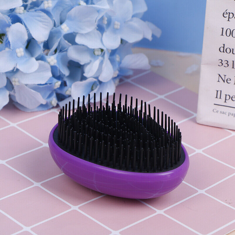 Egg Design Magic Hair Brush Round Portable Plastic Comb Scalp Massage CombSEAU