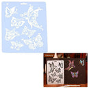 DIY Butterfly Ruler Template Photo Album Hollow Stencils Decor Drawing Tool
