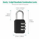4 Pack 4 & 3-Digit Combination Padlock Zinc Alloy Waterproof and Clasp Comb N3F4