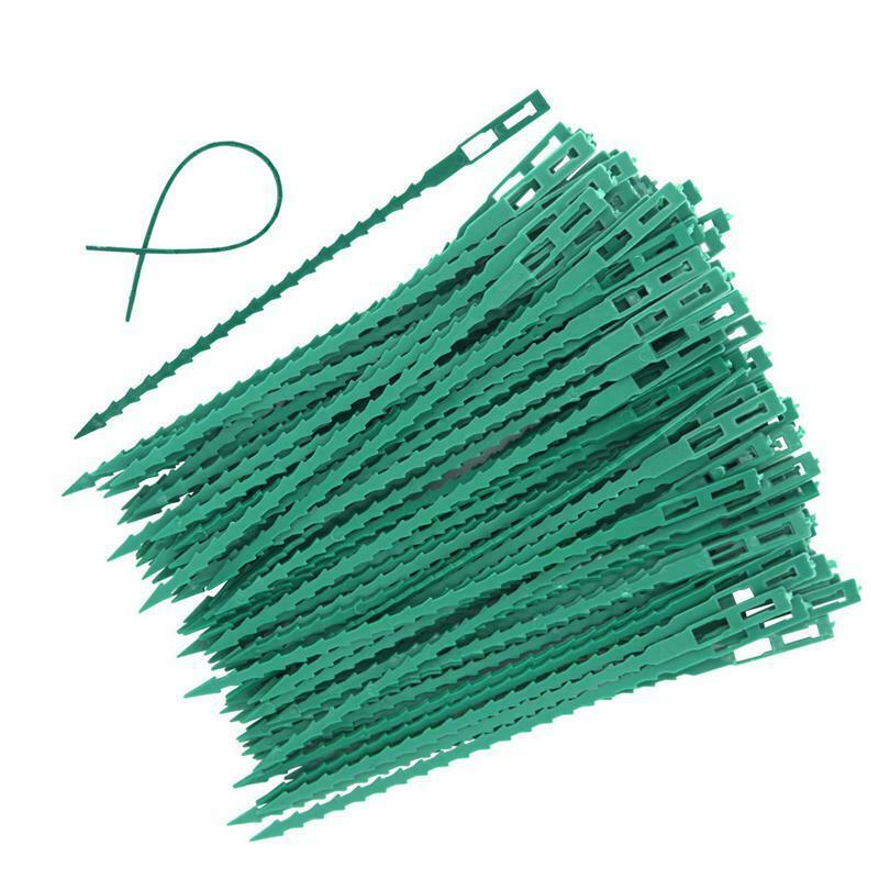 100 Pieces Adjustable Garden Plant Twist Ties, 6.7 Inch Flexible Plastic Tw