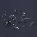 Fly Fishing Rod Guide Tip Repair Kit Set DIY Eye Rings Stainless Frames