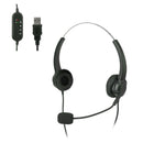 Black Stereo PC USB Headsets Noise Cancelling Headphone Earphone with Mic for