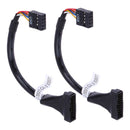 USB 3.0 20 Pin Male to USB 2.0 9 Pin Motherboard Female  Cable