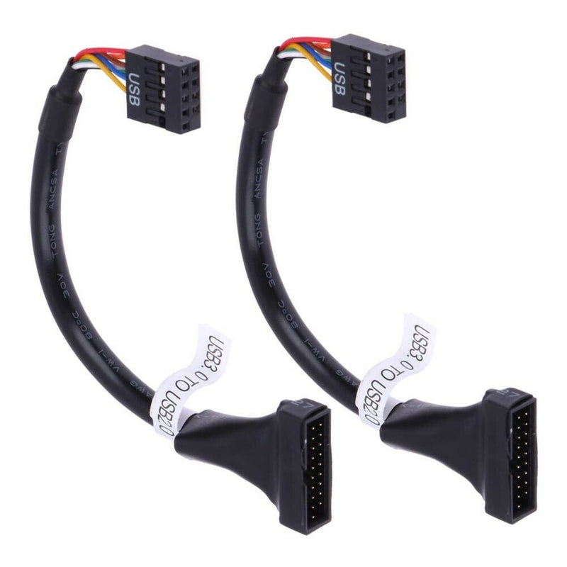 USB 3.0 20 Pin Male to USB 2.0 9 Pin Motherboard Female  Cable