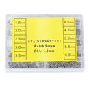 Appprox.1000pcs of 10 Sizes Dia 1.2mm Watch/Eyeglass Repair Screws Watch Re