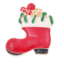 Enamel Gorgeous Rhinestone Crystal Christmas Santa Snowman Pin Xmas Gifts