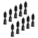 10 x Universal Windscreen Windshield Spike Bolts M5 Screw Well Nuts Black Alloy