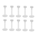 10Pcs 16G Lip Rings Studs Clear Acrylic Labret Ring Stud Tragus Earrings