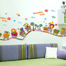 cartoon animal zoo circus train children diy removable kids wall stickers dec!j