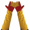2X(60Cm Lengthening Working Gloves Wear Resistant Electric Welding Solderin