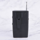 Small Pocket AM FM Radio Speaker Telescopic Antenna 3.5mm Earphone Jack Silve OZ