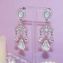 Korean Version Of The Long Crystal Pendant Jewelry Hollow Flower Drops Tass