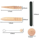 13 Pieces Leather craft Edge Skiving Beveler Multi-size Solid Wood Leather  M7L6