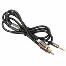 1M 3.5mm Male Jack to 2 RCA Male AUX Analog Stereo Audio Y Adapter Cable Co