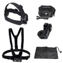 Head Strap+Chest Harness+Wrist Belt +Connecter + Carry Bag for Sports Camera