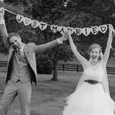 Chic Heart Just Married Wedding Bunting Banner Party Decorations Booth Prop'Well