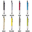 6 in1 Pen Ball-point Pen Level Caliper Screwdriver Stationery Tech tool 1.0mm AA