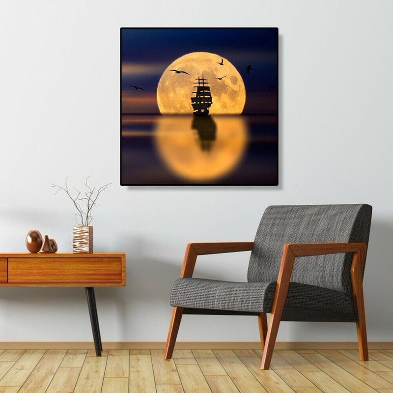 5D DIY Diamond Painting Full Drill Rhinestone Tree Moon Embroidery (K966)