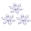 12pcs Christmas Ornament Transparent Clear Acrylic Snowflake Pendant