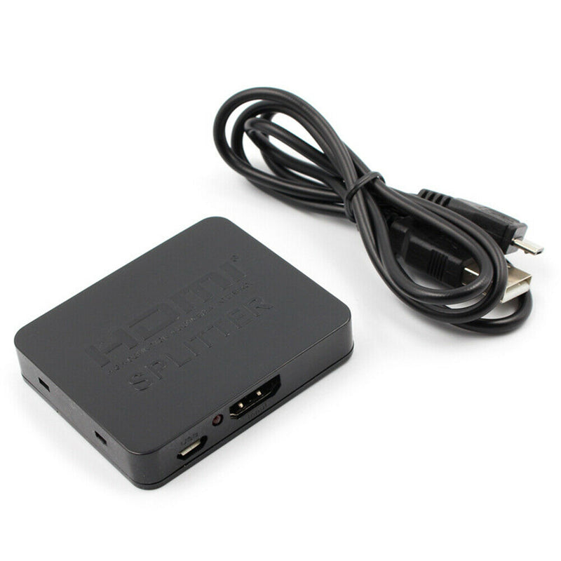 1 In 2 Out Video HDMI Splitter 4K 1080P Display Adapter for HDTV Monitor