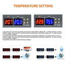 STC-3028 AC110-220V Dual Temperature Humidity Controller Digital Display New