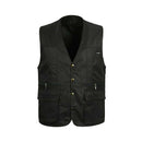 Mens Safari Vest Multi Pockets Fishing Hiking Photo Waistcoat XXXL Black