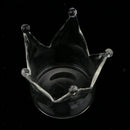 2x Crown Shape Glass Candle Holder Tealight Candlestick Tabletop Flower Vase