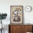 5D DIY Full Drill Diamond Painting Retro Telephone Cross Stitch Embroidery