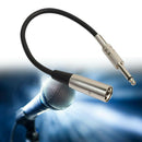 3-Pin XLR Male to 1/4" 6.35mm Mono Male Plug Audio Cable Microphone Mic Adapter