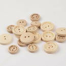 Pack of 150 Pcs Wooden Sewing Button 2 Holes Round Flatback Wood Buckle Clothing