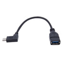 20Cm 90 Degree Angled Usb Type C 3.1 Male To Usb Type A 3.0 Female Otg Data