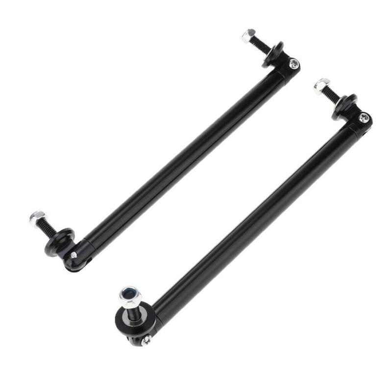 2pcs Universal Front Bumper Lip Splitter Strut Rod Support Adjuste 150mm Black