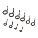 10pcs Stainless Steel Fishing Rod Guides Ceramic Ring Line Ring