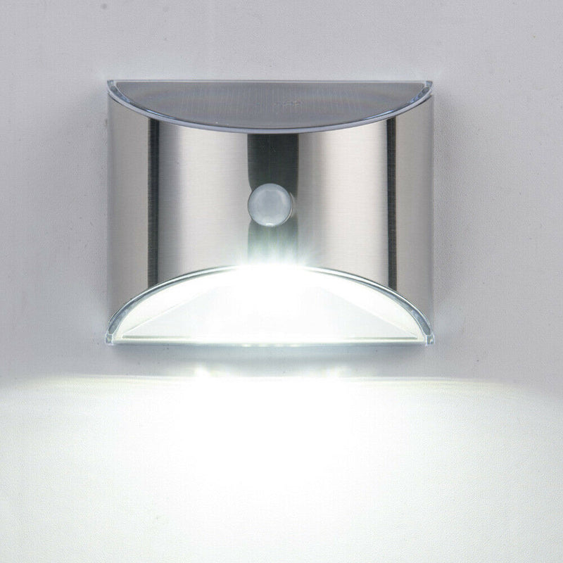 4LED 0.48W Solar Power Light PIR Motion Sensor Security Outdoor Garden Wall Lamp