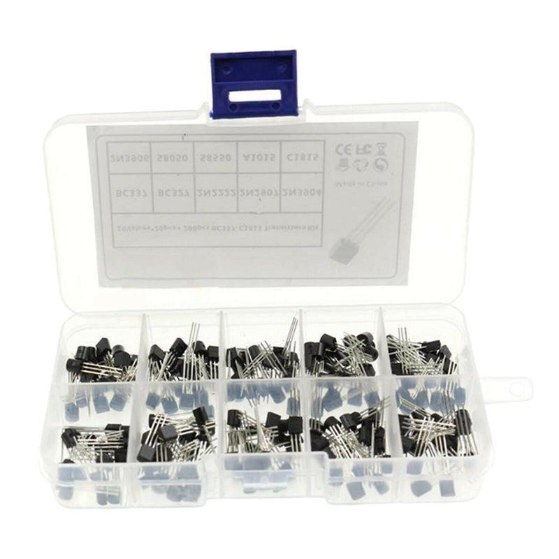 200x TO-92 NPN PNP Power General Purpose Transistor Assortment Storage Box