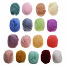 17 Colors Fibre Wool Roving For Needle Felting Spinning DIY Craft Material