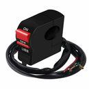 Motorcycle Handlebar Headlight Spot light On Off Switch Waterproof USB C WCD