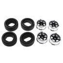 4pcs RC Flat Racing Tires Tyre Wheel Rim For HSP HPI 1:10 On-Road Car 6017