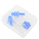 Adults Pairs Blue Swimming Silicone Ear Plugs with Nose Clip