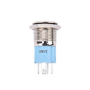 16mm 12V Red LED Power Push Button Switch Aluminum Metal Latching Waterproof MOZ