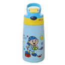 400ml Child Spill-Proof Sippy Vacuum Cup with Straw School Outdoor Sky Blue