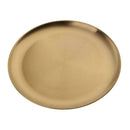 2x Metal Round Snack Salad Dinner Plate Grilled Picnic Plate Tableware