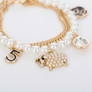 Fashion Alloy Synthetic Pearls Mix-Pattern Multilayer Exaggerated Bracelets