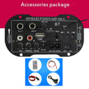 220V 12V Bluetooth Stereo Subwoofer Amplifier Board Dual Mic for 5" Speaker