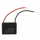CBB61 SH 6uF 450VAC Motor Running Fan Capacitor Black w 2 Lead Wires